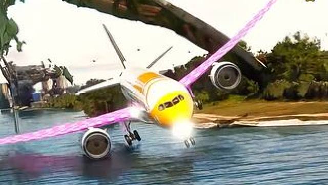 模拟器：飞机惊险穿过破桥，不曾想迎来了飞机失控#飞机