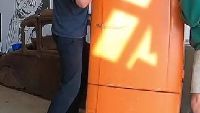 翻新50年代复古冰箱，成品很漂亮#dou上热门 #热爱冬日