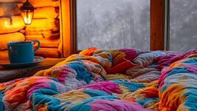 住在温暖的木头小屋，听猛烈的风雪，就这样放松入眠吧！ #白噪音入睡 #助眠视频 #助眠解压 #睡眠音