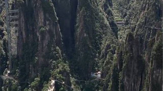 不识莽山真面目，只缘身在此山中！航拍镜头下的五指峰刀片山林，令人叹为观止。#航拍莽山 #一座不用爬的