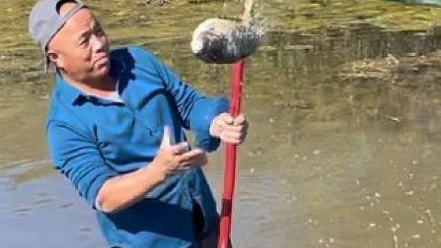 #户外捕鱼 #好大一条鱼