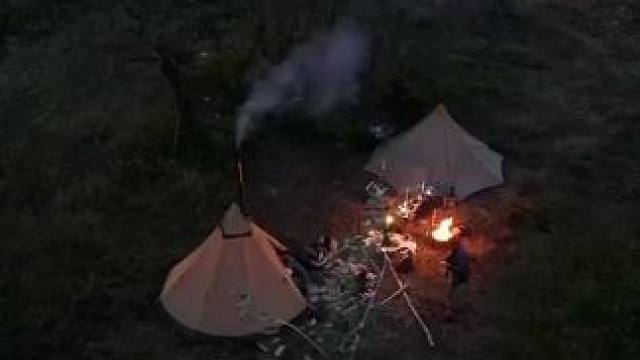 夜幕降临 #露营报告