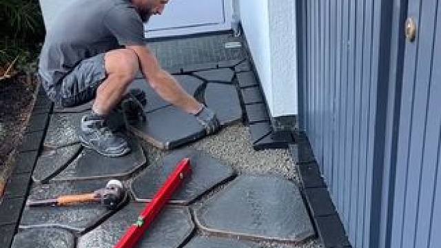 德国乡村庭院园林的施工工艺。 #能工巧匠 #庭院设计施工 #庭院地面铺装 #小院改造 #庭院