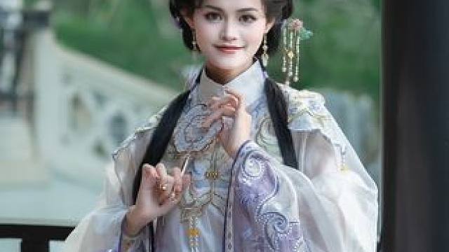 久违了的变妆，有种外国人穿汉服的感觉？？ #明制汉服 #花知晓蝴蝶云肩系列 #国风变妆 #妆前妆后 