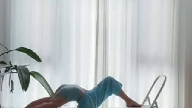 #在平凡日子里热爱生活 #因为热爱所以坚持 #椅子瑜伽#后弯练习#瑜伽