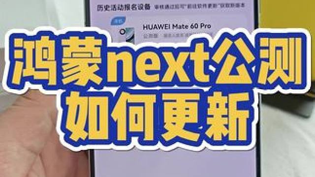 鸿蒙next公测版怎样升级？？？ #鸿蒙next #华为 #华为手机 #华为手机小技巧 #鸿蒙os