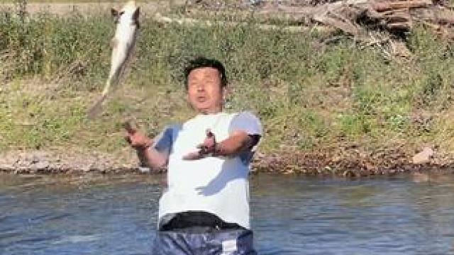 #户外捕鱼 #好大一条鱼