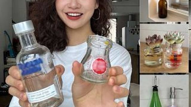 嘿嘿，一些情绪价值，公主请收下 玻璃瓶的废物利用～#生活小妙招 #变废为宝 #环保 #玻璃瓶 #废物