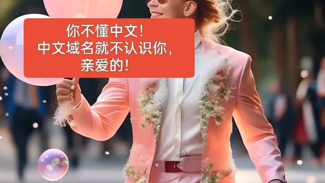 如果你不懂中文，中文域名就不认识你～亲爱的～中文域名的出现很多国外收购和国内收购都纷纷来观望和洽谈