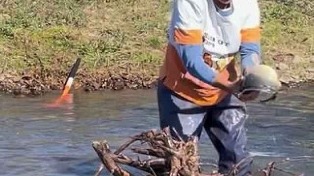 #户外捕鱼 #好大一条鱼