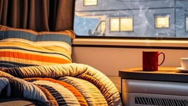 助眠视频，露营房车里的暴风雪夜，在温暖炉火和巨大风雪中放松入 #白噪音 #助眠视频 #解压助眠 #助