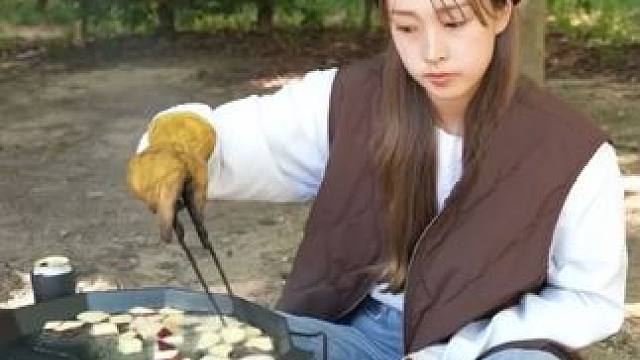 露营吃地瓜 #露营报告