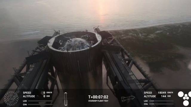 马斯克星舰首次成功回收