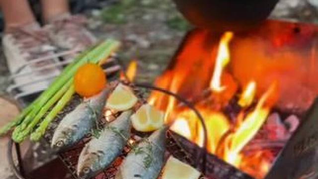 露营烤鱼 #露营报告