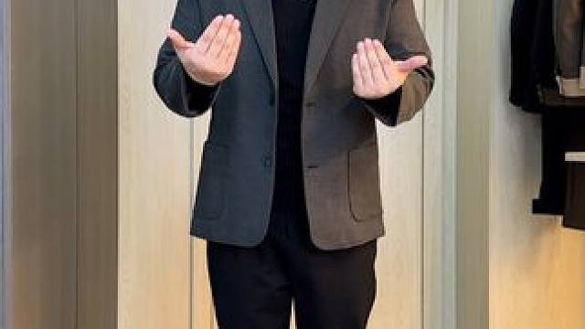 #胖男生穿搭  #气质轻熟风  #毛呢西服  #穿出高级感
