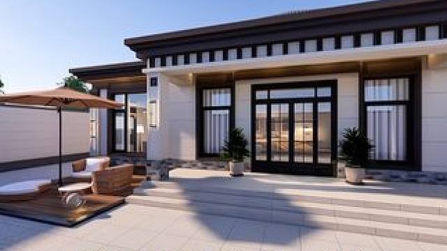 农村建装一体 外观庭院设计效果#农村自建房 #旧房改造 #民宿设计