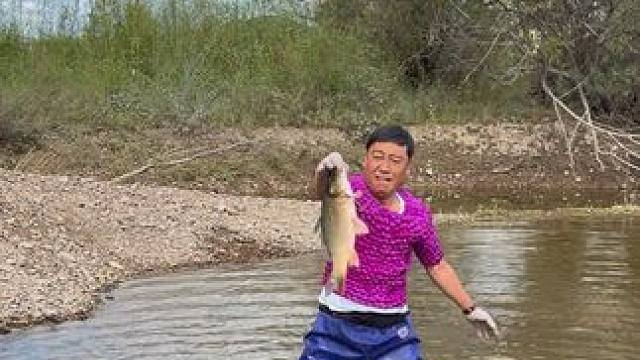 #户外捕鱼 #好大一条鱼