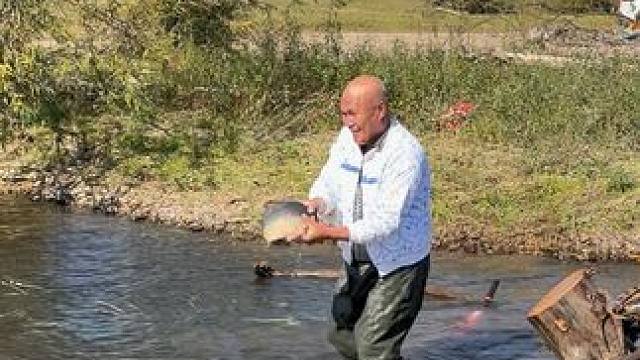 #户外捕鱼 #好大一条鱼