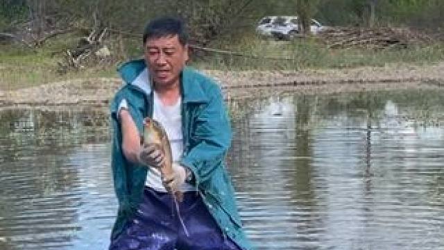 #户外捕鱼 #好大一条鱼