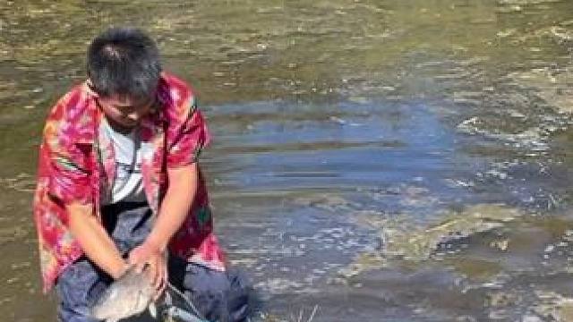 #户外捕鱼 #好大一条鱼