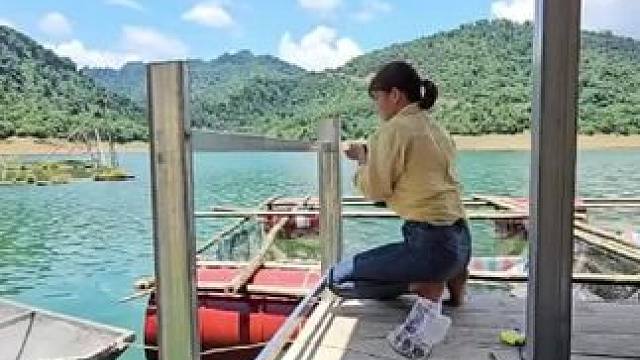 固定船支方位#荒野建造 #我的乡村生活 #美女 #捕鱼