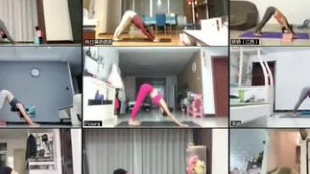 线上瑜伽 综合流下课 5:40的我们❤️#瑜伽#线上瑜伽视频口令课#热爱可抵万难 #坚持锻炼给自己一