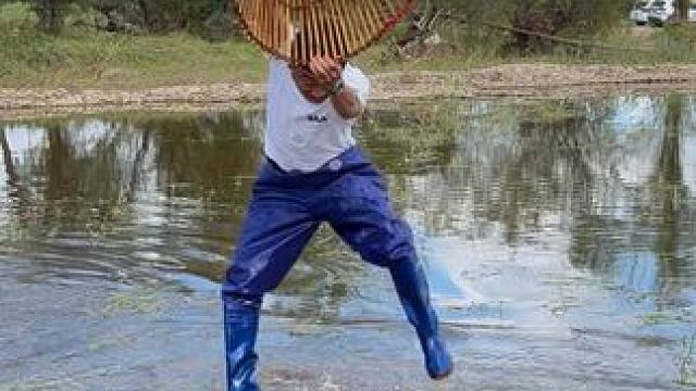 #户外捕鱼 #好大一条鱼