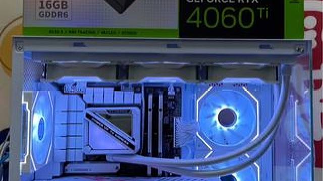 I7 14700KF➕4060TI 16G白色生产力主机 #diy电脑 上海买电脑，DIY电脑，实体