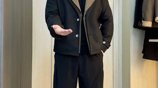 #微胖穿搭   #男生穿搭   #冬季新款   #毛呢夹克