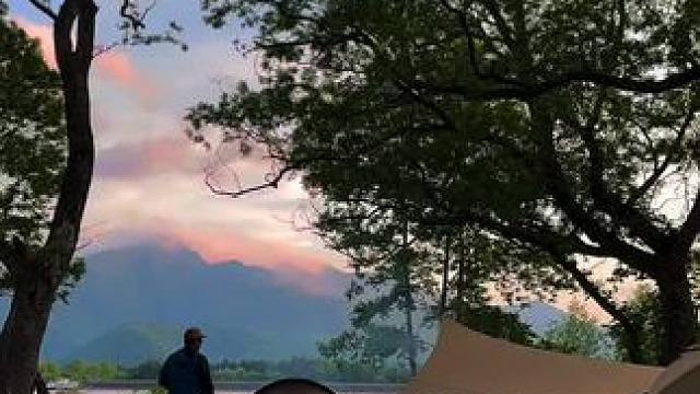 迷人的落日时分 #露营报告