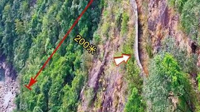世人皆知河南红旗渠，却不知阳山秤架广东第一峰有条悬空200米的挂壁天渠，它究竟是怎样开凿出来的呢？#