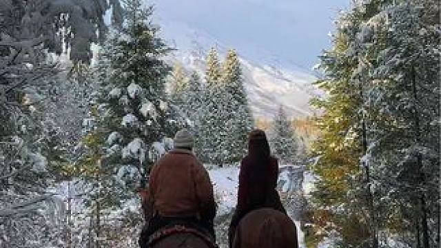 这个冬天，你打算与谁骑行于这雪松仙境之中？ #旅行推荐官#我的阿勒泰 #禾木村