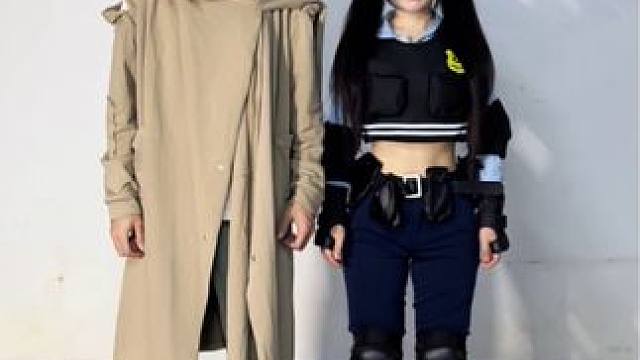 展示一下我们按自己的喜好给对方做的万圣节妆造 #情侣日常 #情侣穿搭 #ootd穿搭 #兔子警官 #