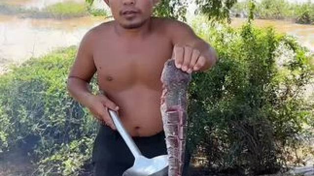 矮子钓鱼野炊做饭 #东南亚美食 #东南亚美食推荐 #我的乡村生活