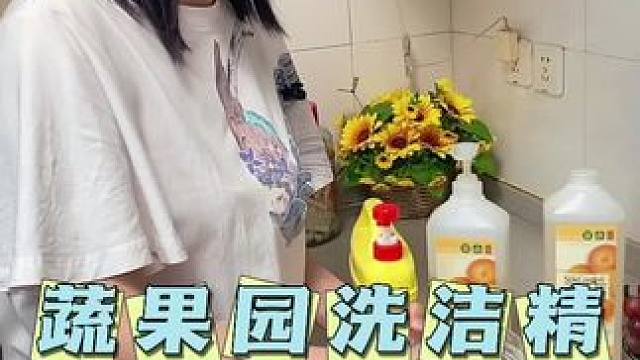 既能洗水果蔬菜，又能碗盘的#洗洁精，用着放心#果蔬净 #蔬果园洗洁精推荐 #厨房好物