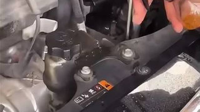 给发动机舱来一次深度清洁 专业人士清洁，请勿随意模仿#国外视频分享 #解压 #精洗 #发动机舱清洗