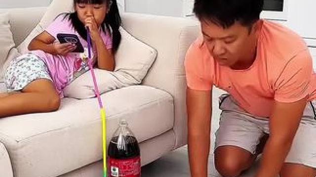 父女之间的斗智斗勇，过程简直太好玩了！ #是时候展现真正的技术了 #哈哈哈娱乐一下 #意想不到的结局