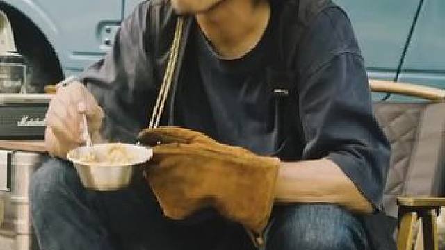 露营大火猛炒饭 #露营报告