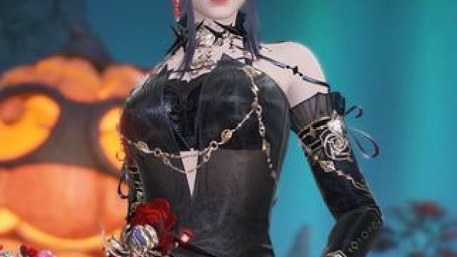 穿着黑丝的女子褪去幽灵的伪装，为这百变奇妙夜献上一吻。10月31日商店上新，你，准备好融入黑暗，加入