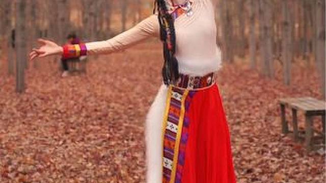 想和你安静的在风中散步 只谈微风与晚霞#藏族舞#格桑花#民族舞