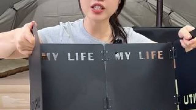 三斤的重量可以抗五到六级的风，露营带上挡风板，可以节省更多的燃料 #挡风板户外 #户外炉具挡风板 #