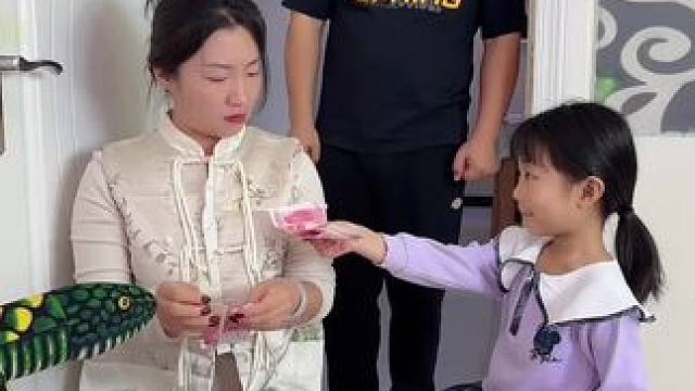 和女儿一起套路老婆！ #笑花小王令