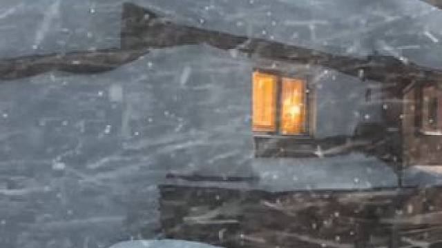 暴风雪袭来了，住在温暖舒适的小屋里休息吧！ #白噪音 #助眠视频 #助眠解压 #睡眠音乐 #治愈助眠