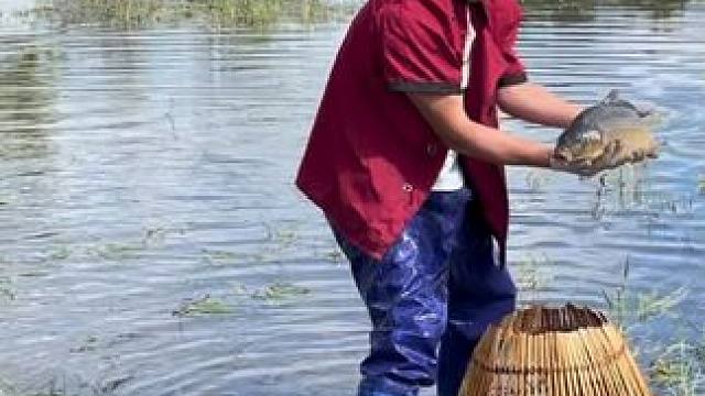 #户外捕鱼 #好大一条鱼