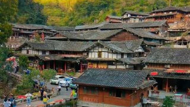 温州林坑古村，秋景如画的地方。