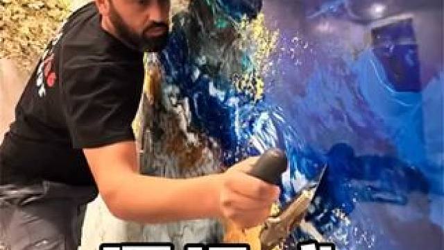 沉浸式墙面装饰过程#装修 #施工工艺 #墙面装饰 #墙面装饰壁画 #实用小技巧