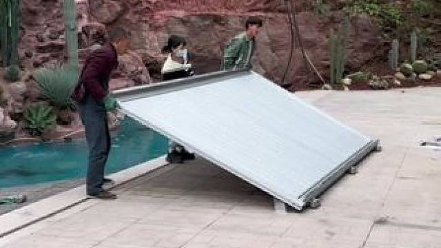 重生之我在乡下打造电动平移门全过程。#我的乡村生活 #新农人计划2024 #爆改 #铝型材 #电动门