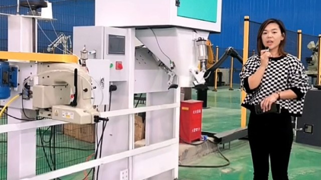 山东包装机码垛机泰安 卸垛机-速度快-稳定安全-成本低#定量包装秤 #码垛机器人 #自动化设备#全自