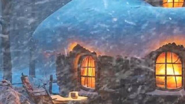 暴风雪夜在温暖蘑菇屋度过吧，巨大风雪声可以放松睡眠 #白噪音 #助眠视频 #助眠解压 #睡眠音乐 #