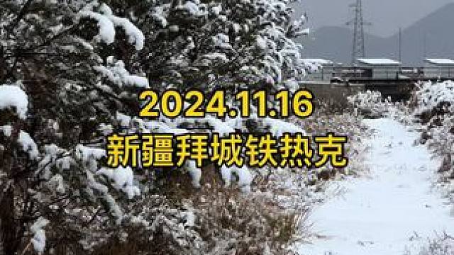 拜城下雪了，美成了一幅画。#旅行大玩家 #新疆 #冬天该有的样子 #让南方羡慕的北方大雪天 #雪一落
